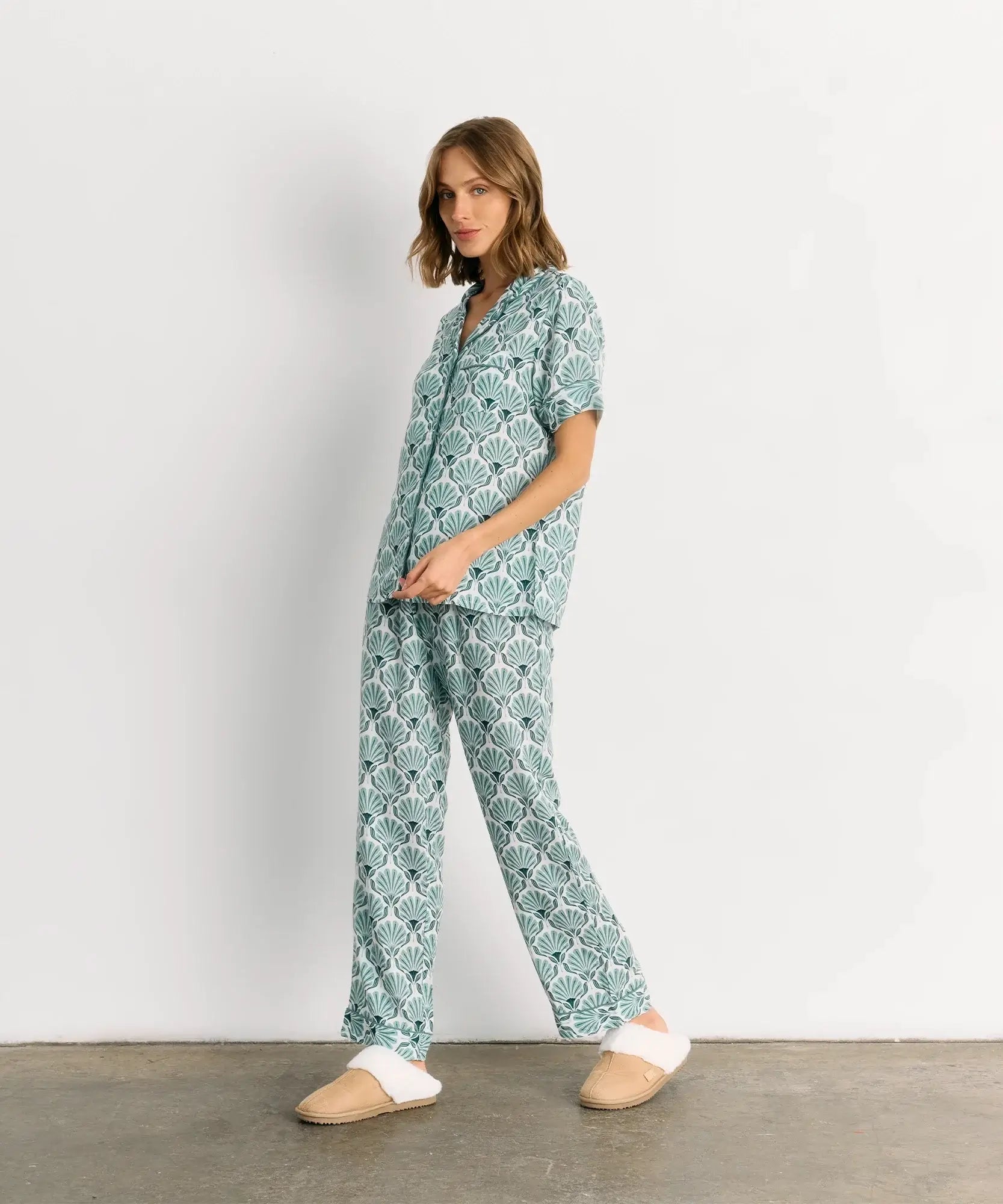 Pijama Camisero Flores