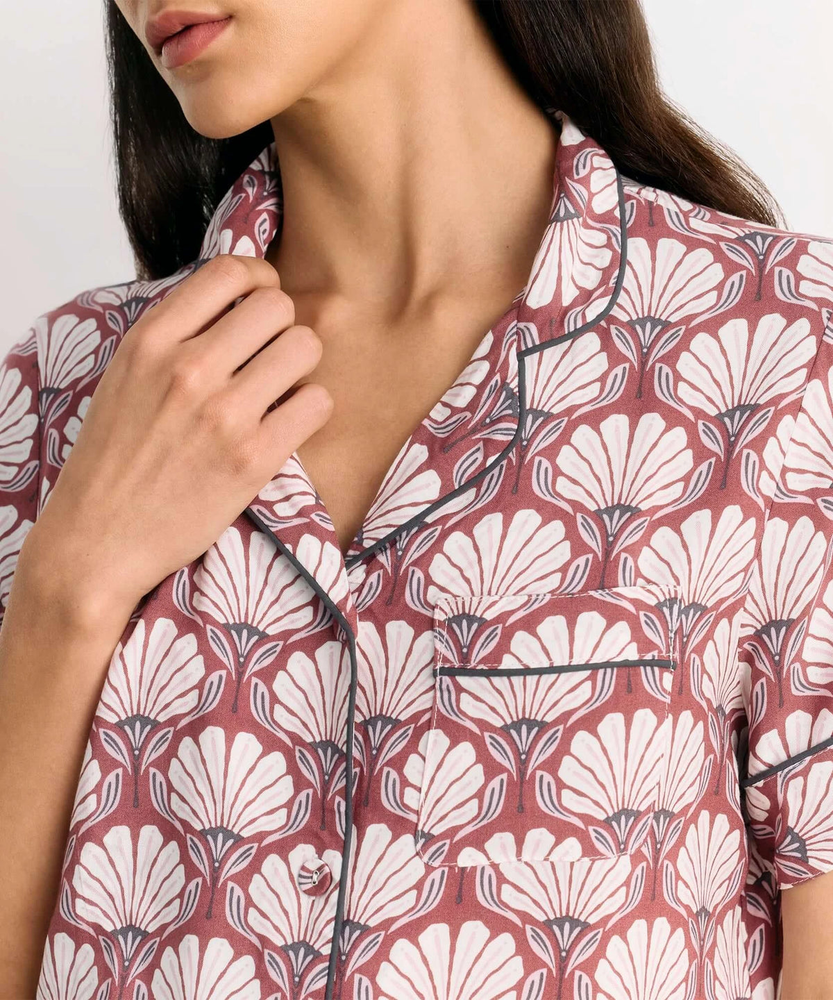Pijama Camisero Flores