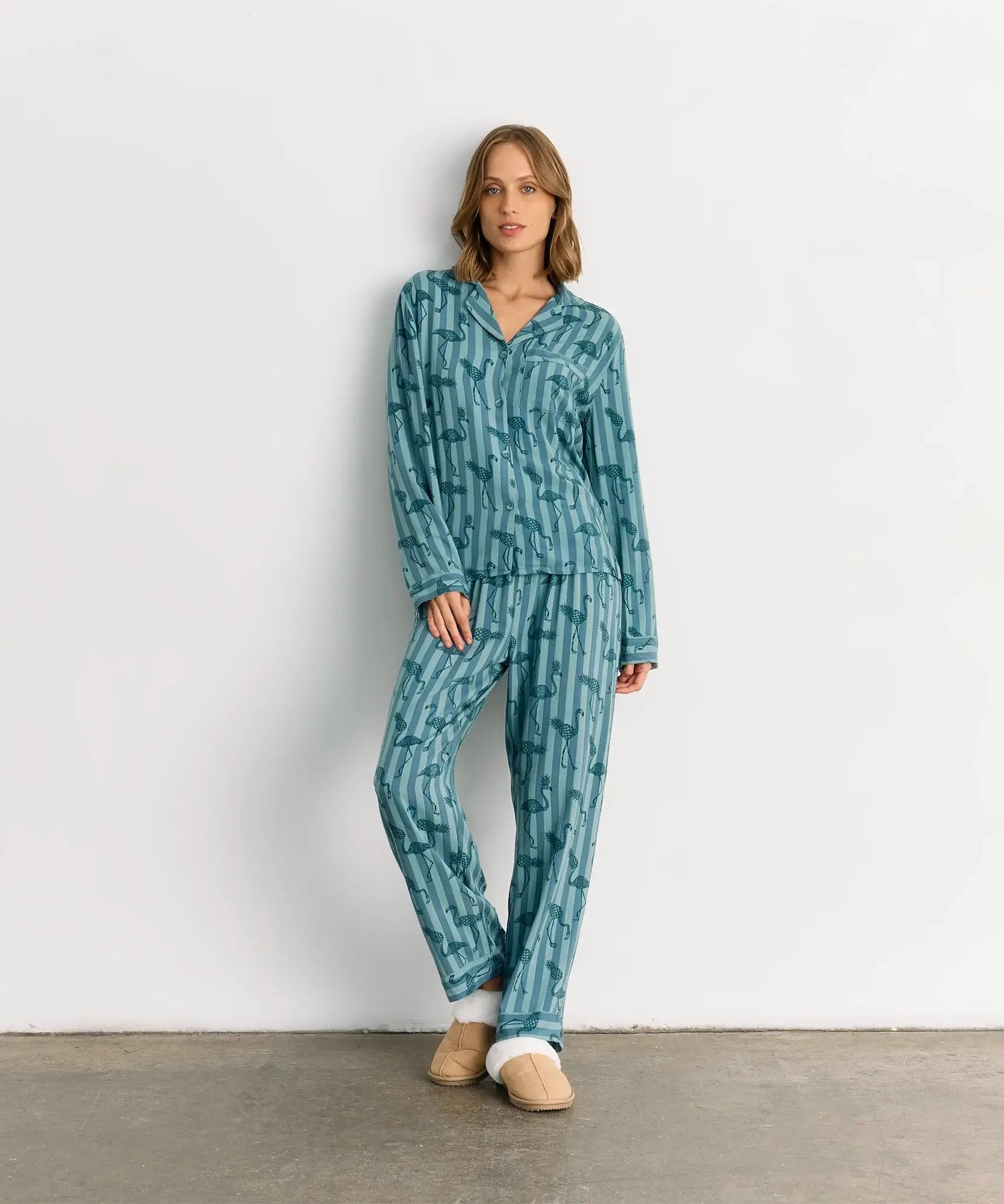 Pijama Camisero Flamencos