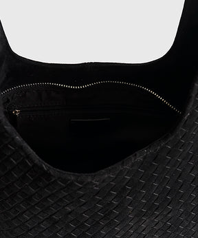 Cartera De Hombro Medialuna Tejida Woman