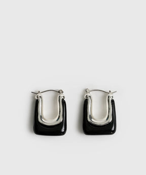 Aros Cuadrados Borde Resina Woman