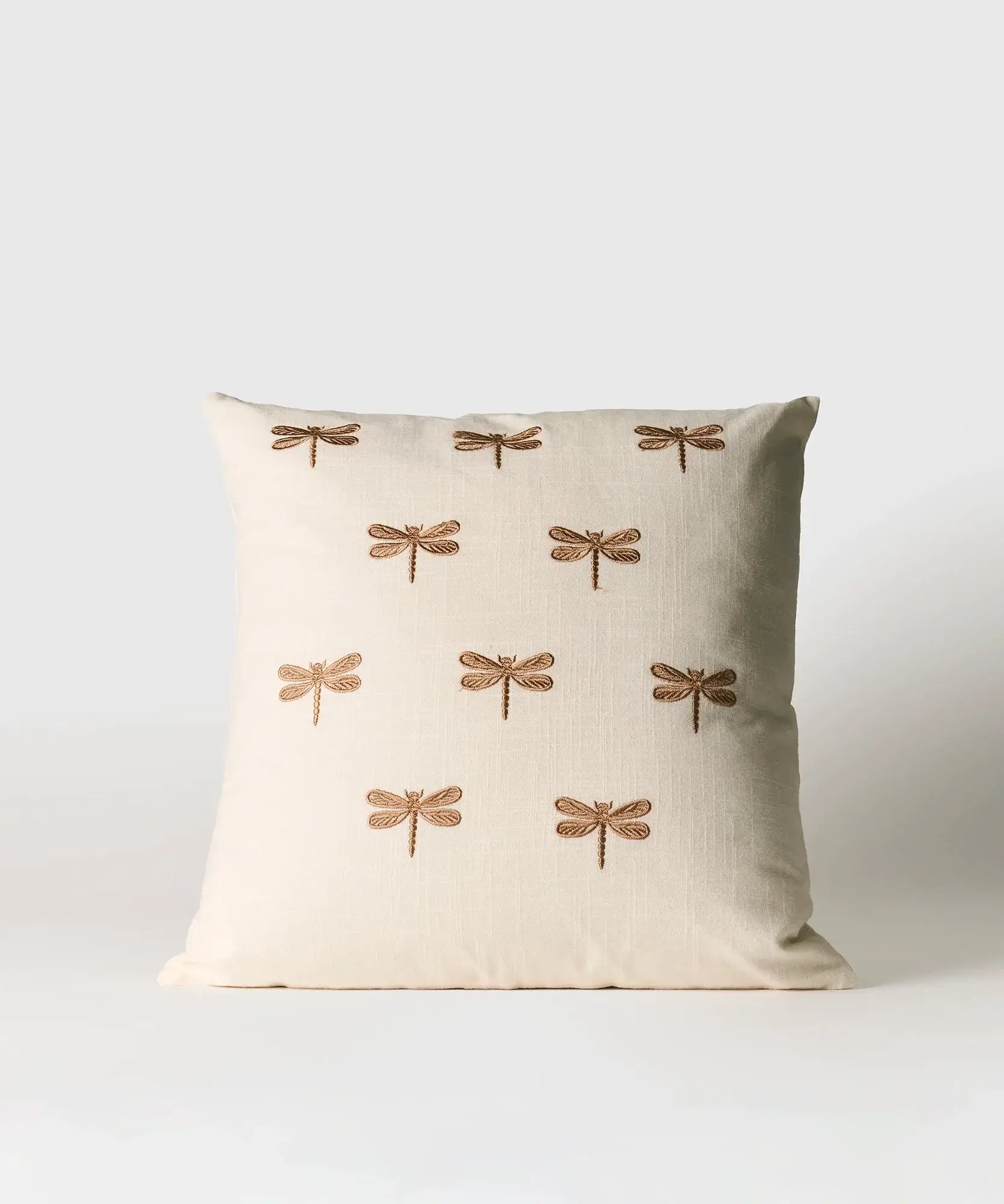 Cojín Libélulas de algodón con bordados, tamaño 45 x 45 cm, marca Lounge.