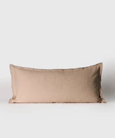 Cojín Básico de algodón unicolor en tono beige, tamaño 40 x 90 cm, ideal para decoración y confort.