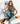 Calza Deportiva Flores Active, mujer entrenando con mancuernas, estampado floral, marca Lounge, cómoda y funcional.