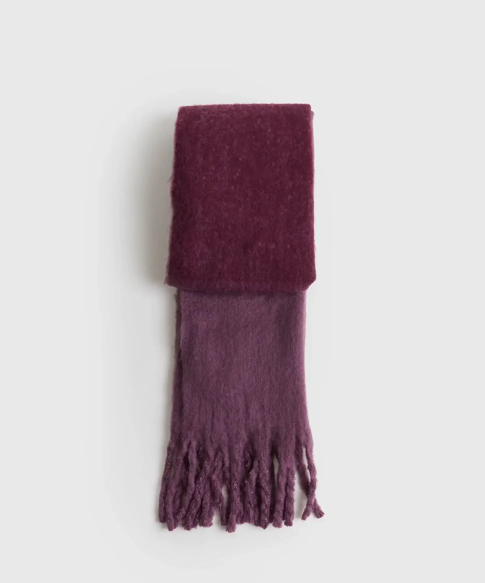 Bufanda Maxi Bicolor Con Flecos