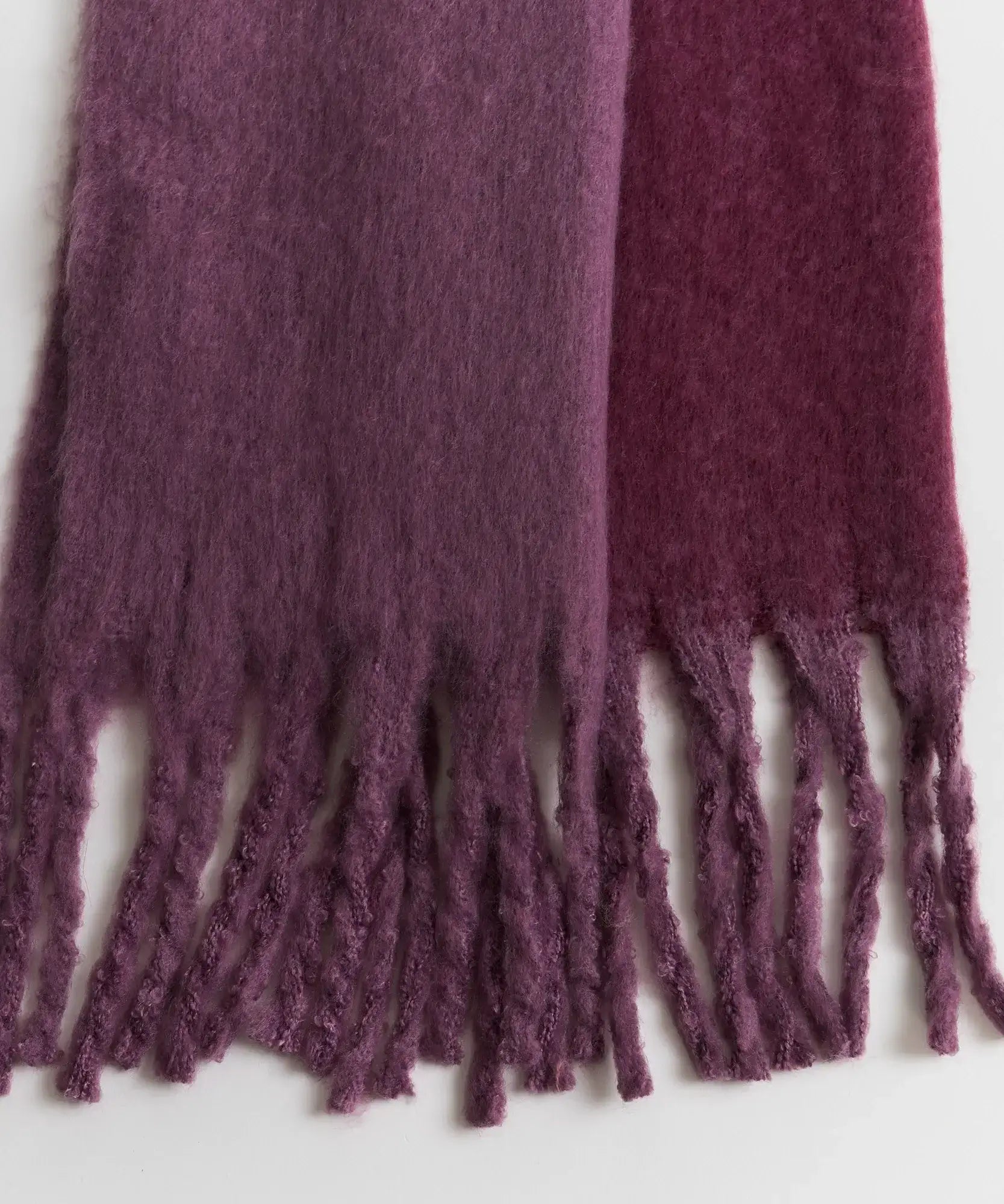 Bufanda Maxi Bicolor Con Flecos