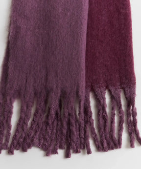 Bufanda Maxi Bicolor Con Flecos