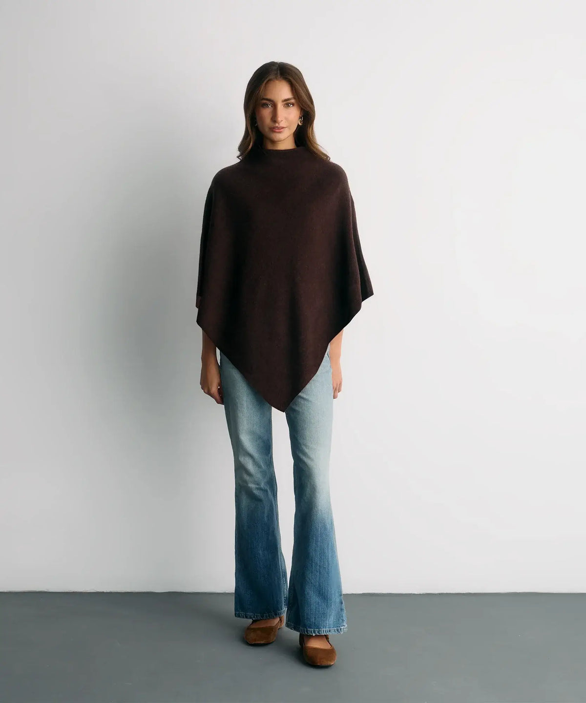 Capa Poncho Sin Cuello Alto Invierno