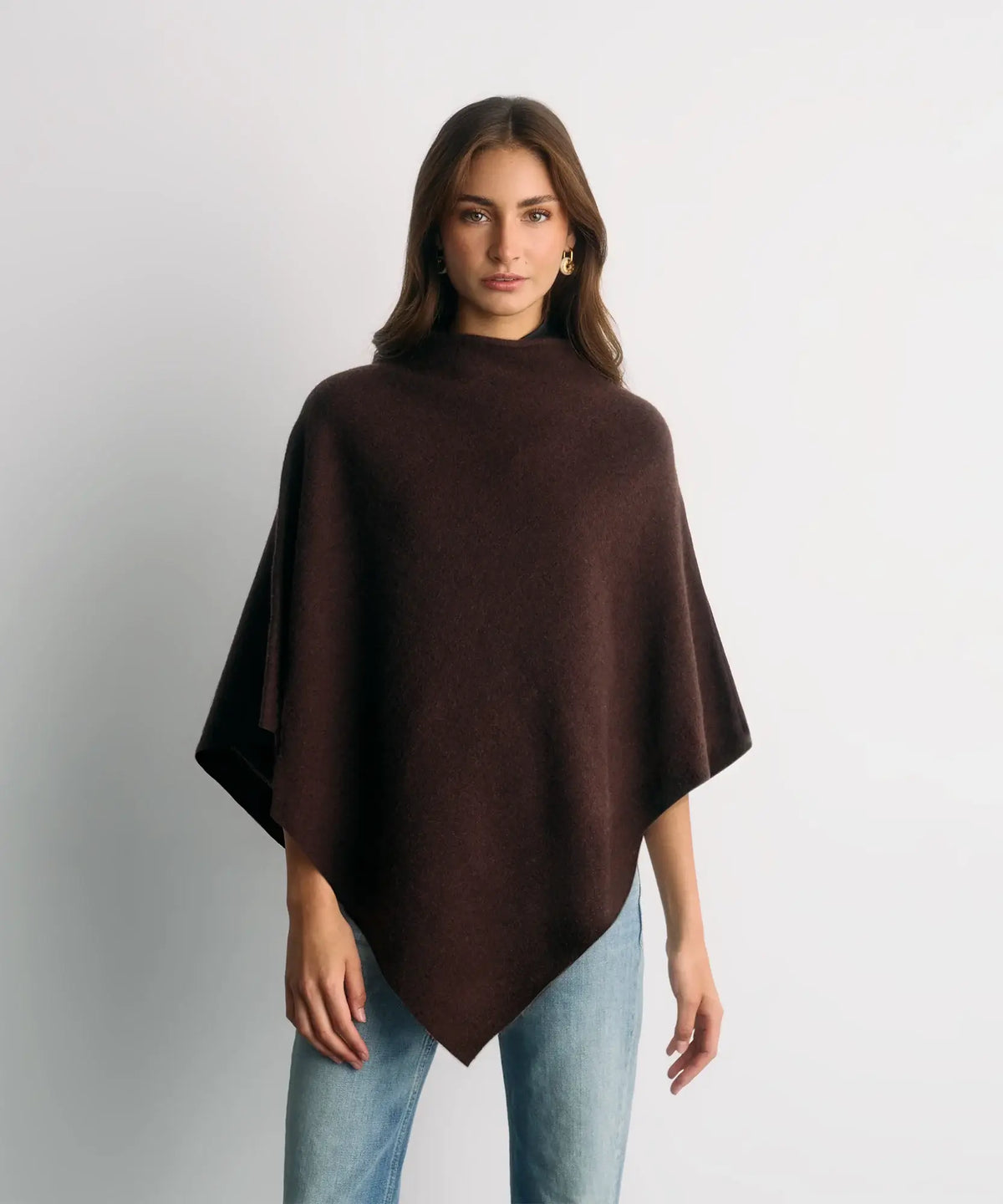 Capa Poncho Sin Cuello Alto Invierno