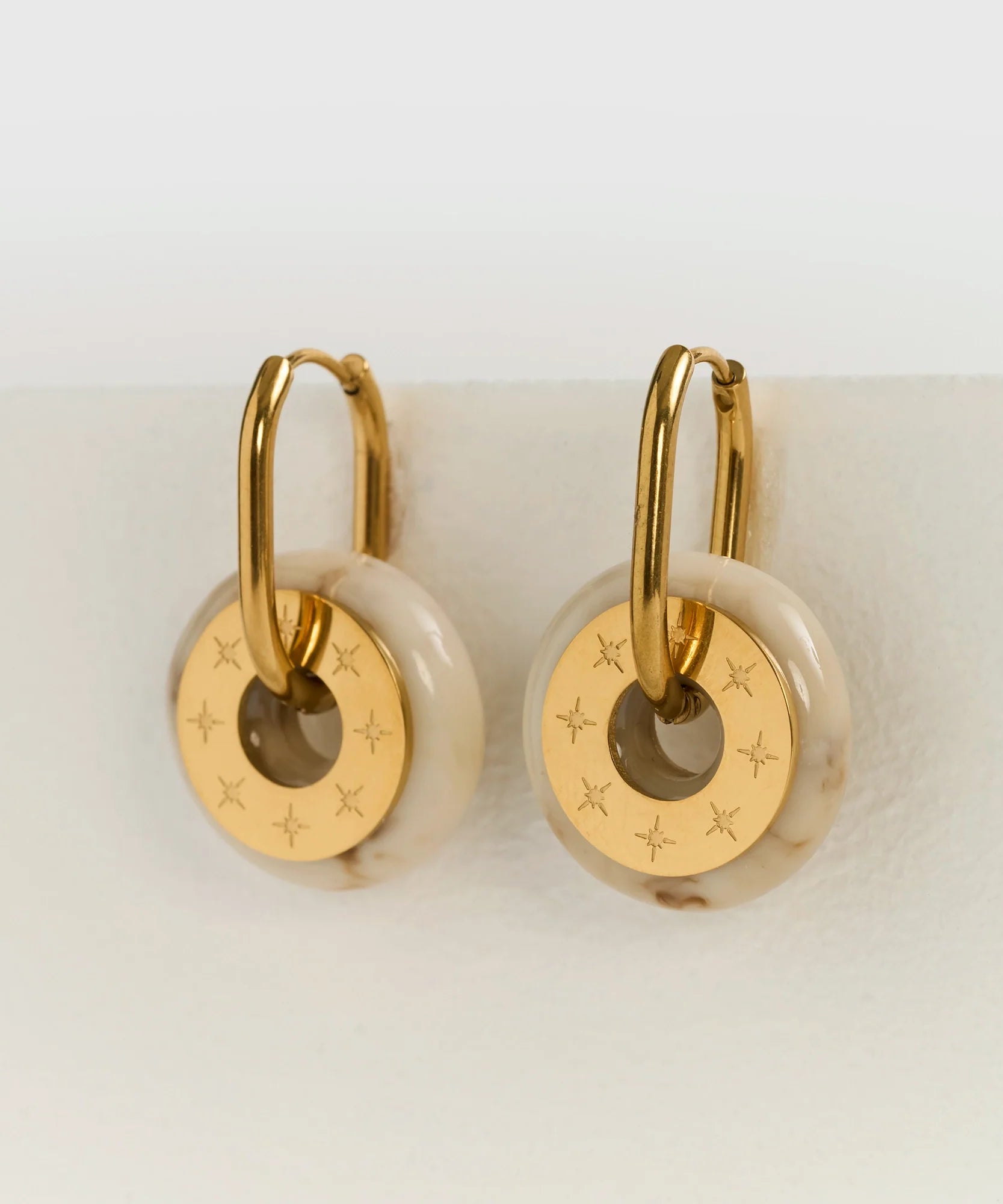 Aros Charm Resina Circulo Acero Inoxidable Woman