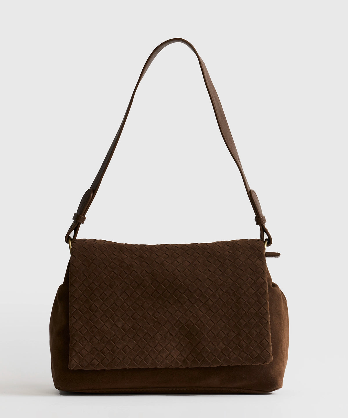 Cartera De Hombro Solapa Tejida Woman