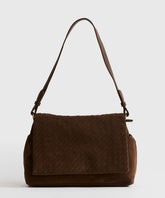 Cartera De Hombro Solapa Tejida Woman
