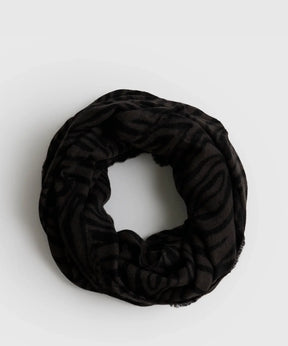 Bufanda Loop Con Estampado De Cebra
