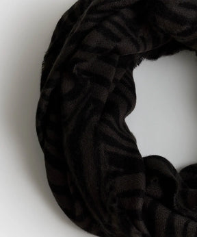 Bufanda Loop Con Estampado De Cebra