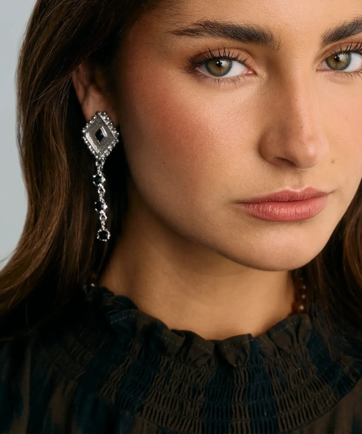 Aros Forma Rombo - Plateado