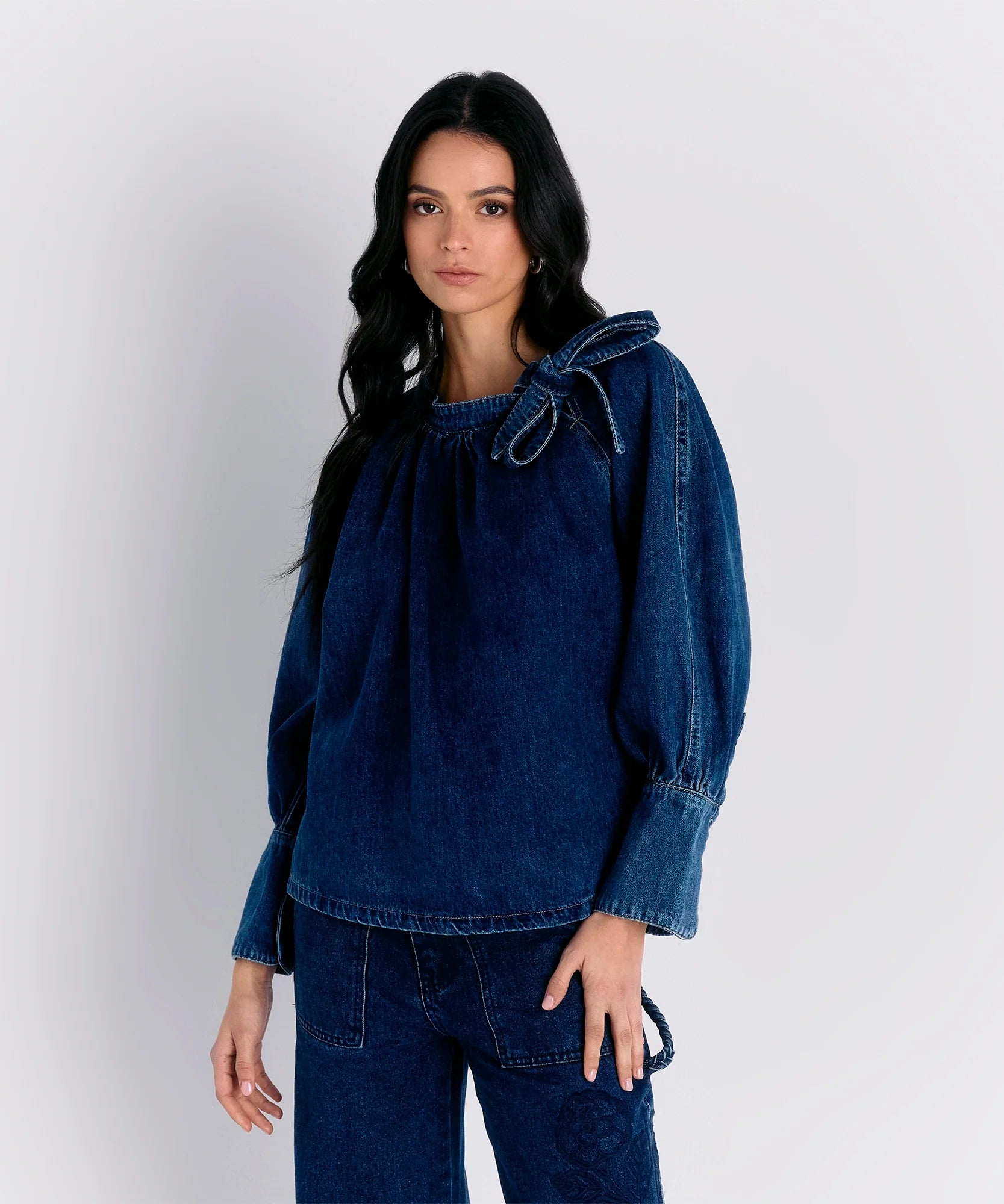Blusa Cinta Denim