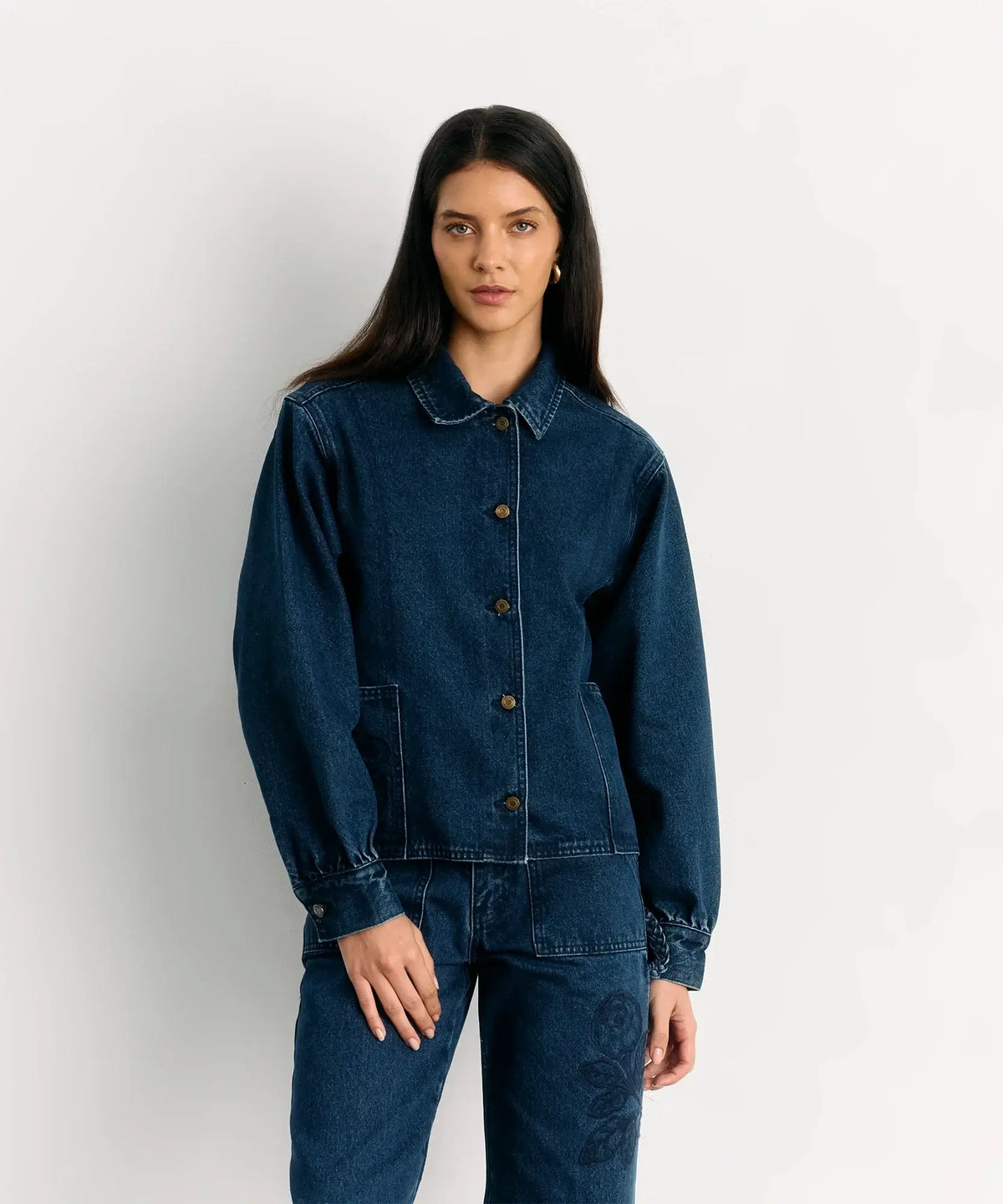Chaqueta Bordado Denim