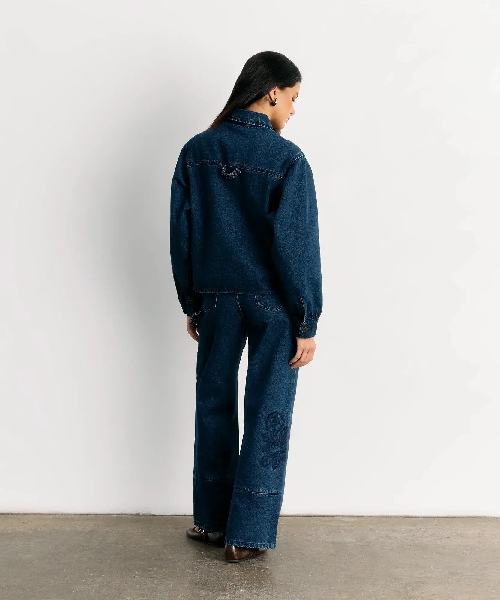 Chaqueta Bordado Denim