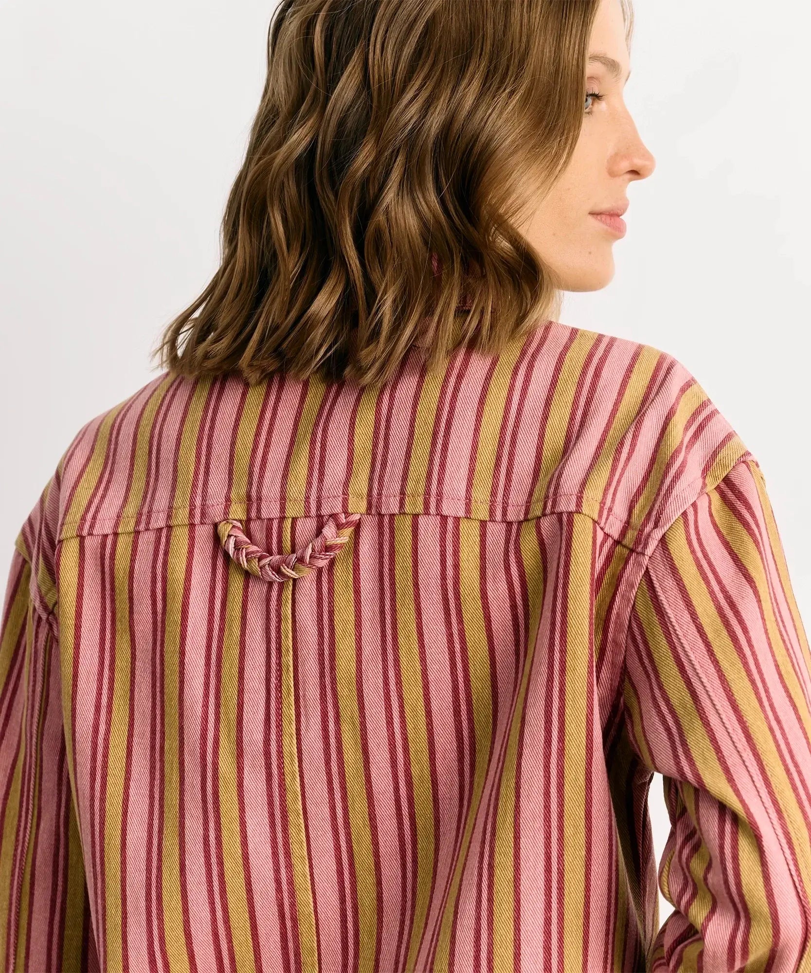 Chaqueta Rayas Pink Denim