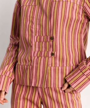 Chaqueta Rayas Pink Denim