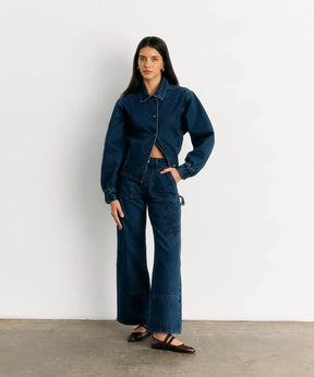 Pantalón Bordado Denim