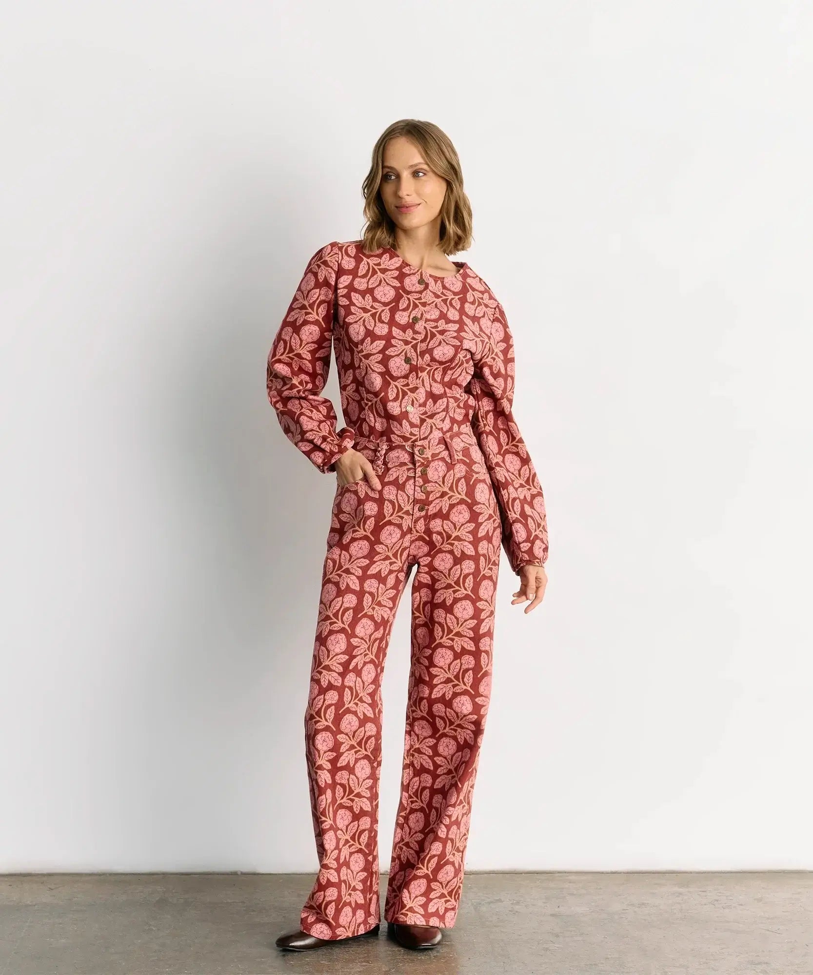 Pantalón Flores Denim
