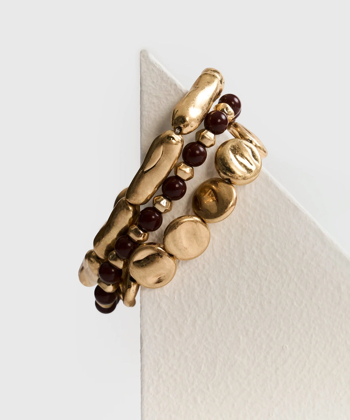 Set Pulseras Mostacillas Y Piedras Irregulares