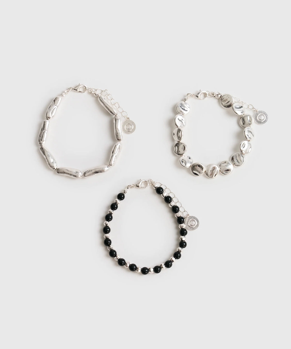 Set Pulseras Mostacillas Y Piedras Irregulares