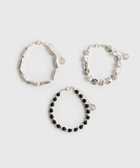 Set Pulseras Mostacillas Y Piedras Irregulares