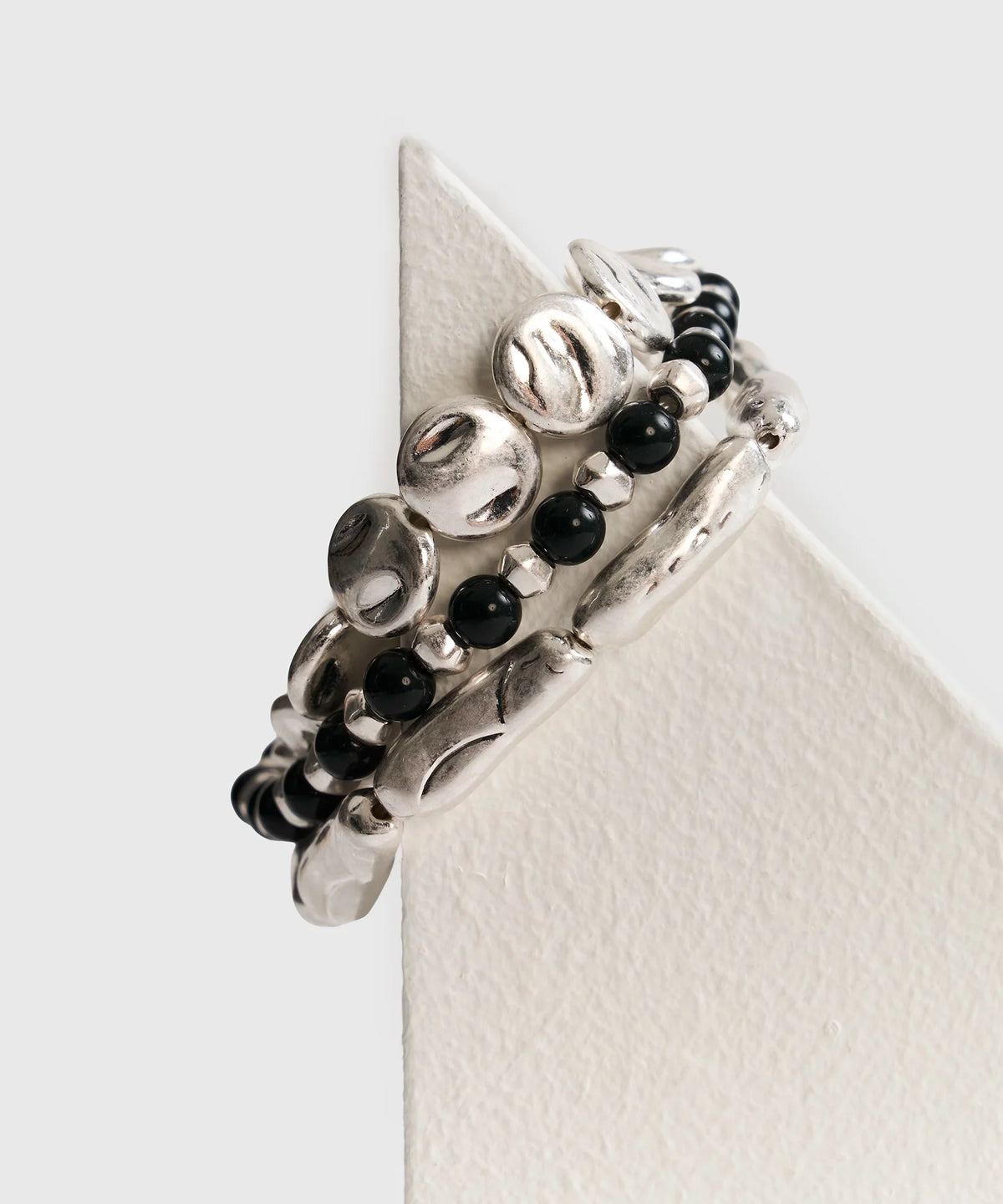 Set Pulseras Mostacillas Y Piedras Irregulares