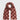 Estola Hojas Boho de Lounge, pañuelo tipo estola con estampado de hojas en colores maroon y beige.