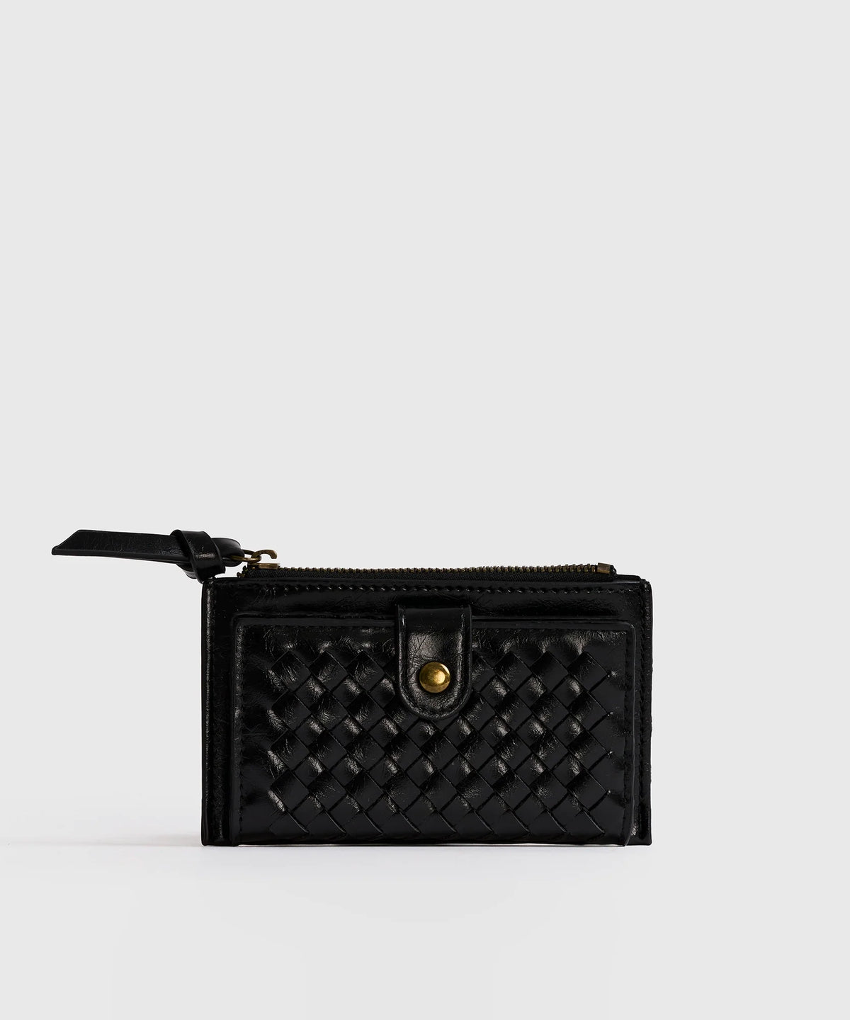 Billetera Tejido Botón Woman