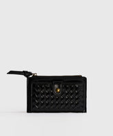 Billetera Tejido Botón Woman