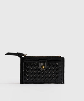 Billetera Tejido Botón Woman