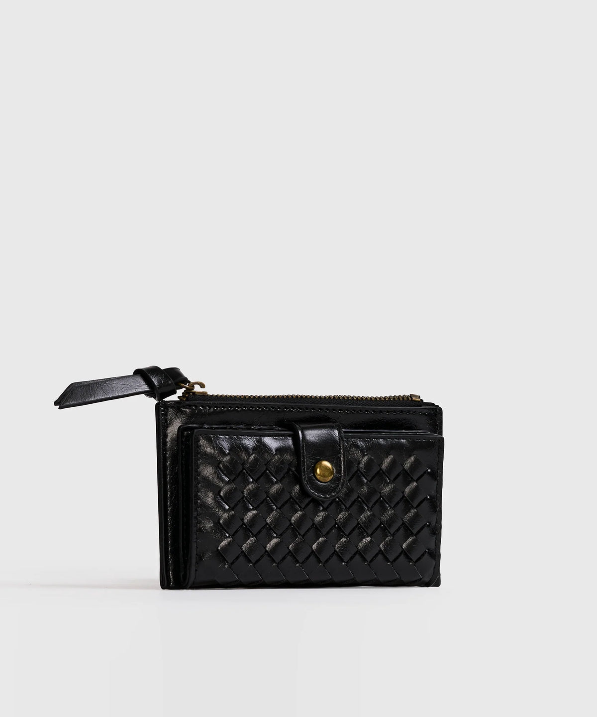 Billetera Tejido Botón Woman