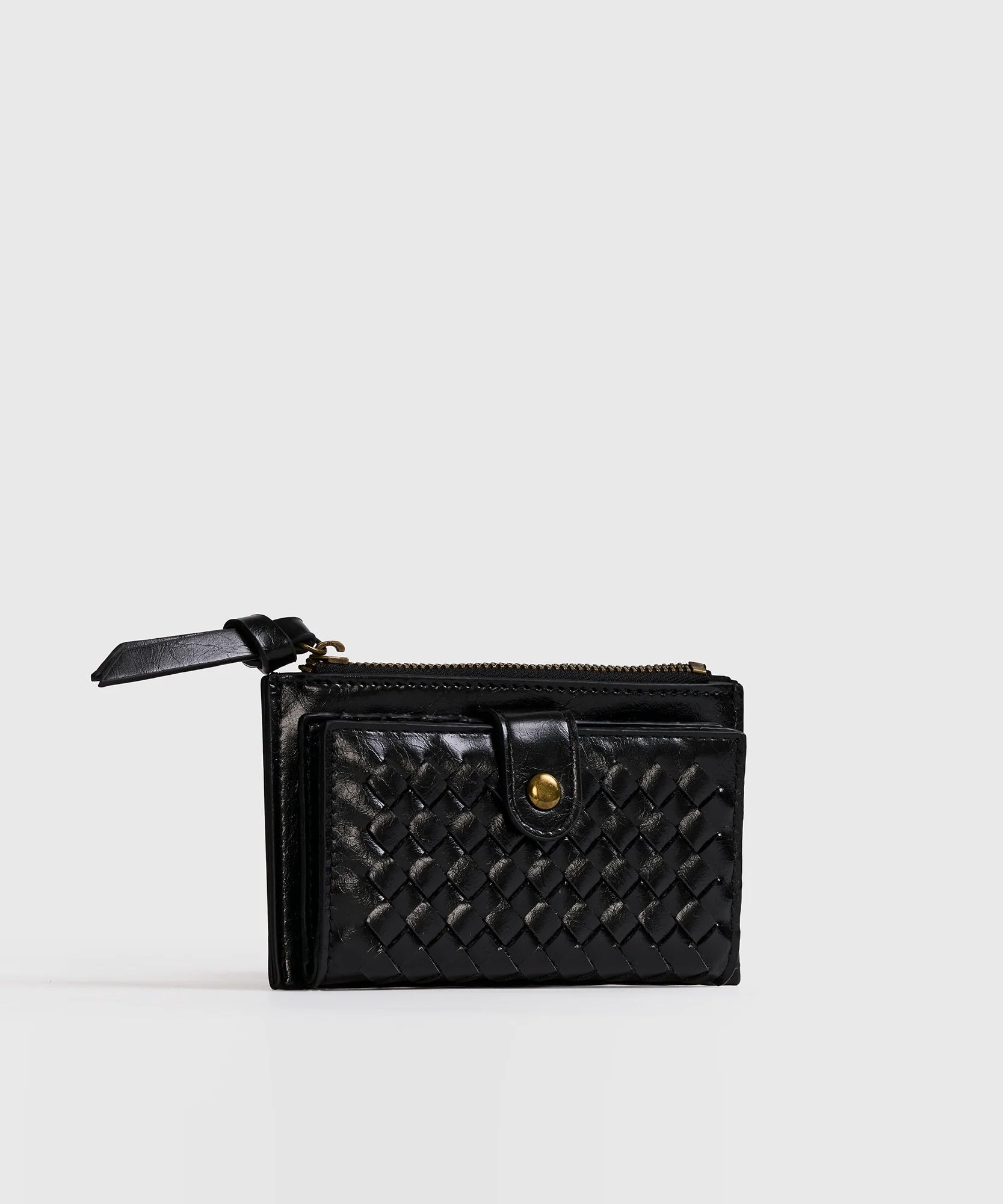 Billetera Tejido Botón Woman