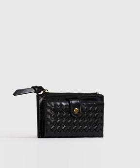 Billetera Tejido Botón Woman