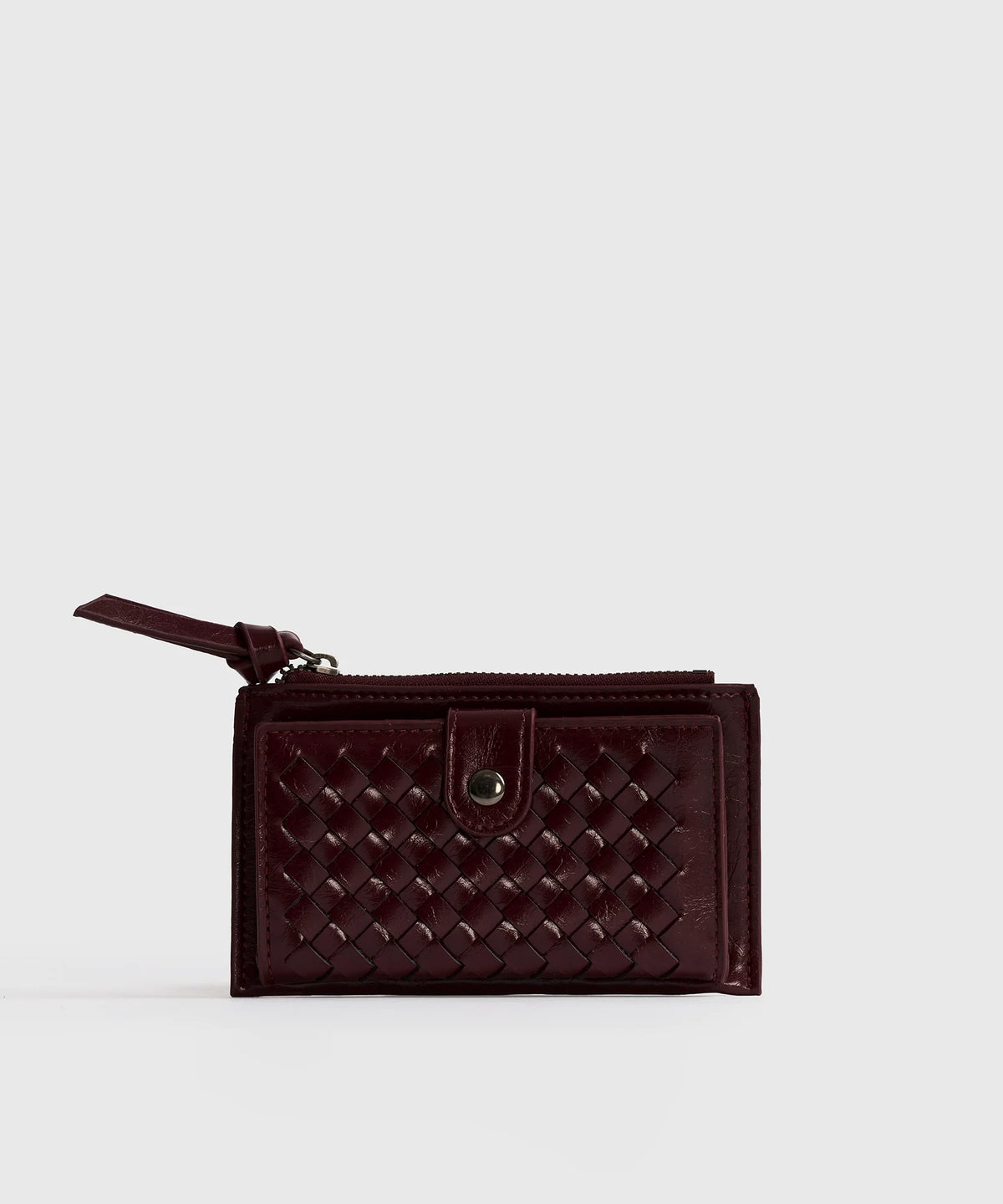 Billetera Tejido Botón Woman