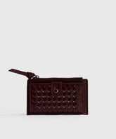 Billetera Tejido Botón Woman