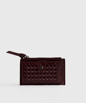 Billetera Tejido Botón Woman