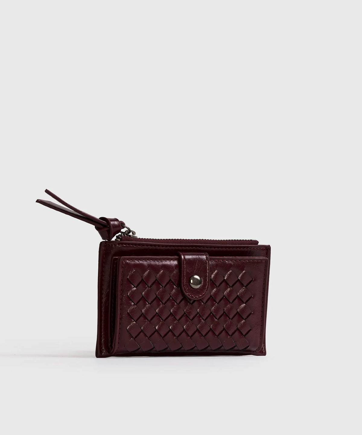 Billetera Tejido Botón Woman