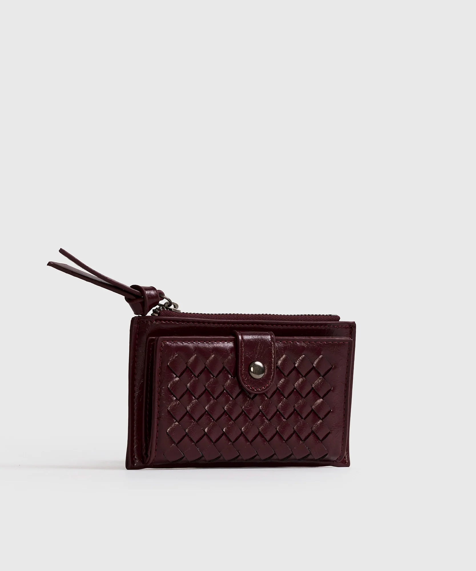 Billetera Tejido Botón Woman