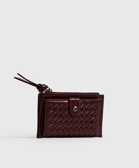 Billetera Tejido Botón Woman