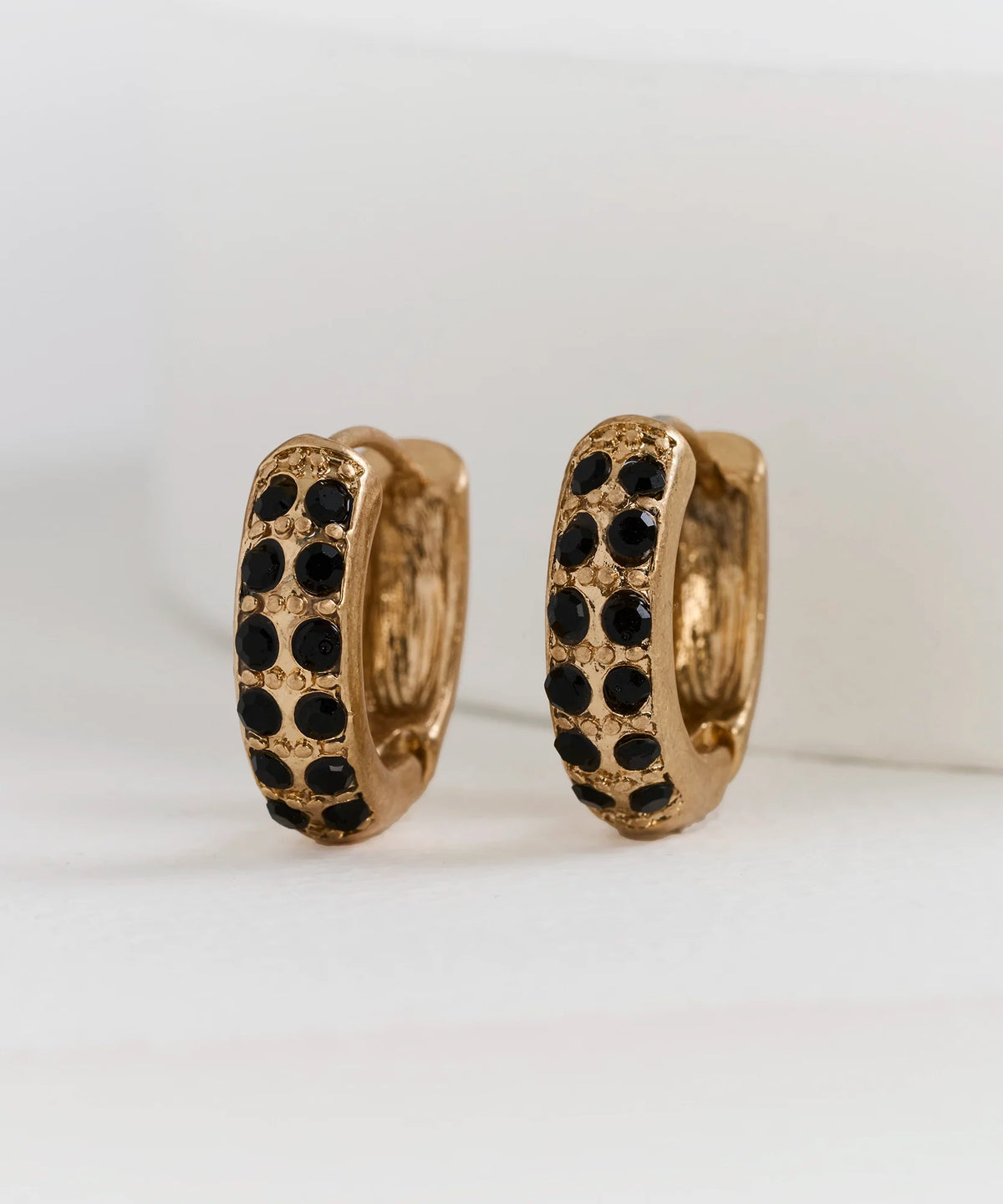 Aros Argollas Strass - Dorado