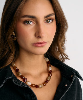 Collar Piedras Transparentes Resina