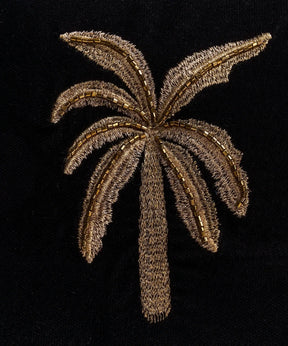 Cartera Bandolera Velvet Fiesta con diseño bordado de palmera en mostacillas de la marca Lounge.