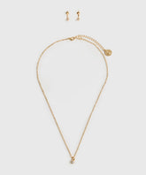 Set Collar Y Aros Detalle De Strass