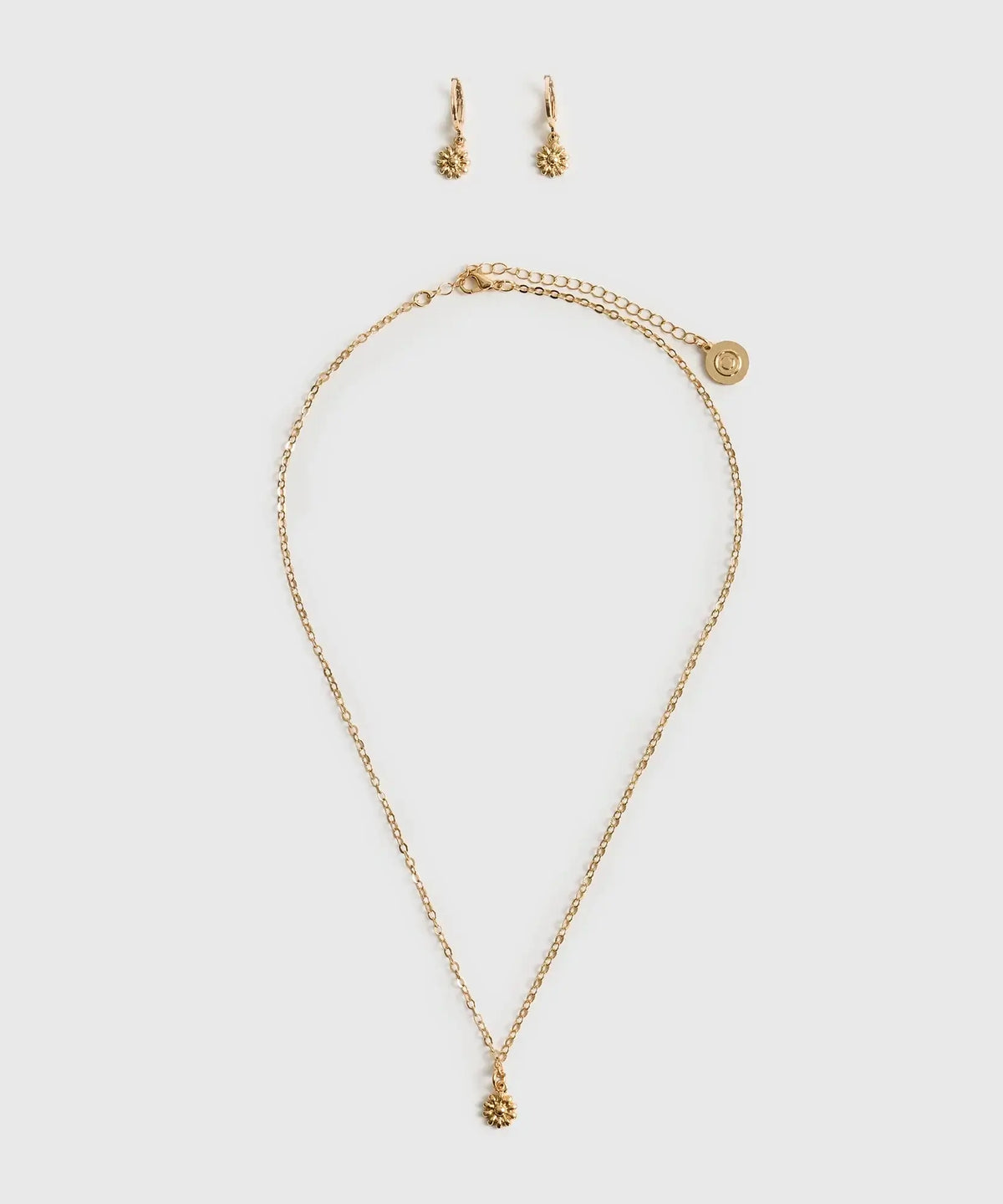 Set Collar Y Aros Flor