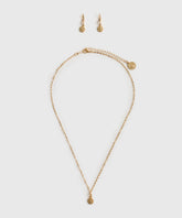 Set Collar Y Aros Flor