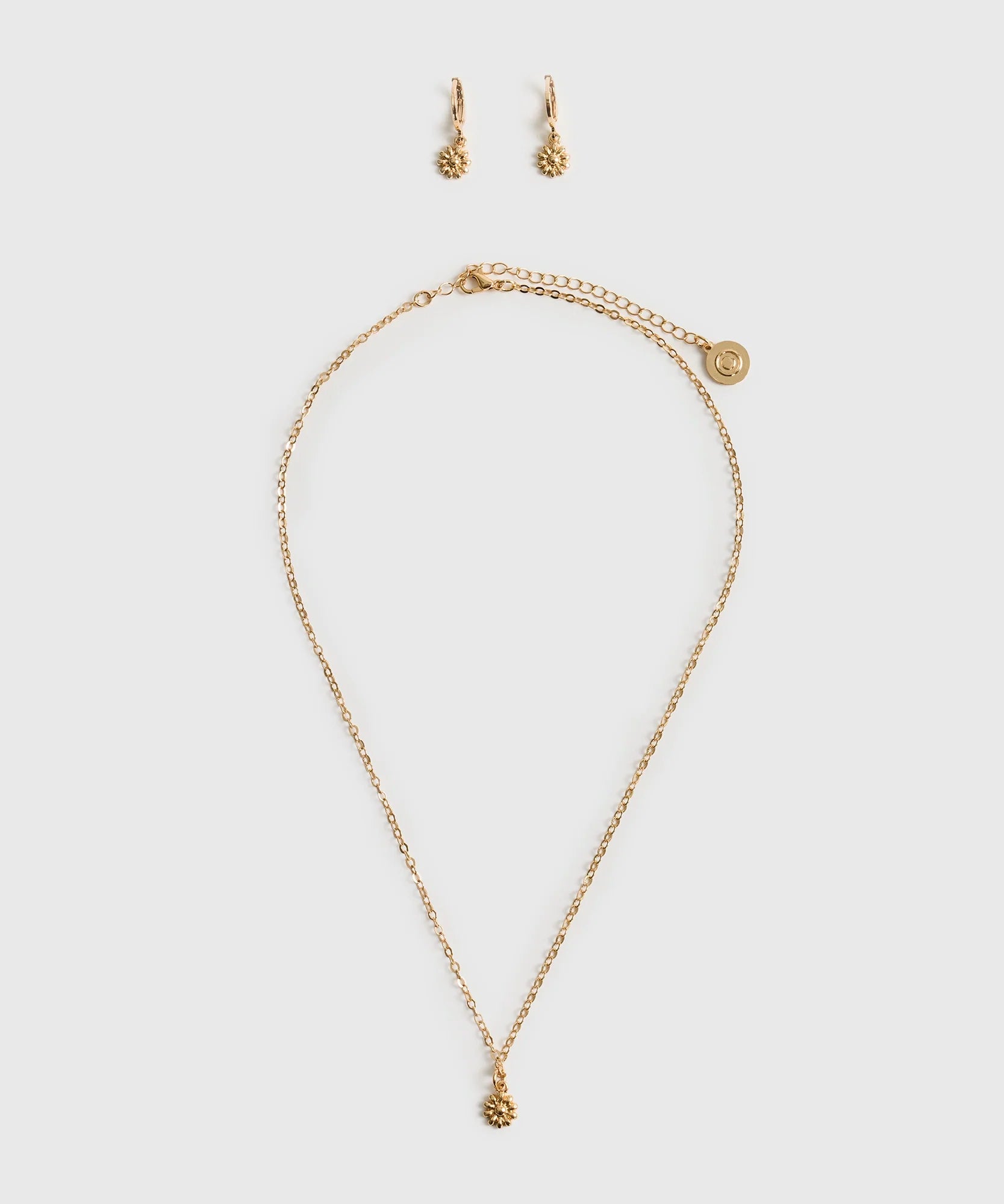Set Collar Y Aros Flor